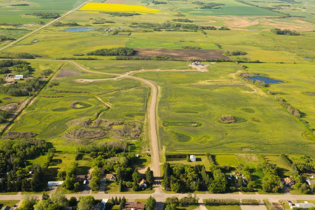 Aerial view of Brylee Estates lots and cul-de-sacs