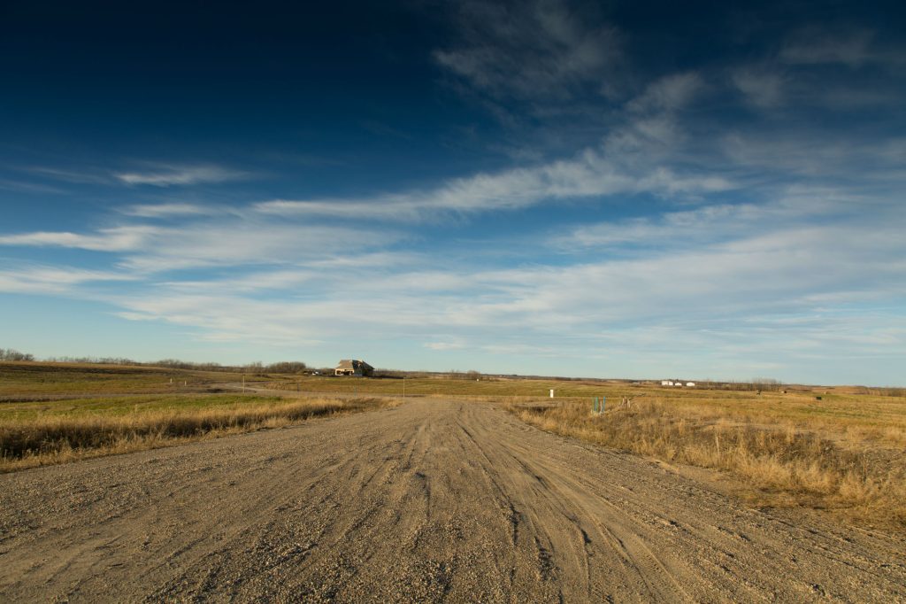 Gravel road into Brylee Estates