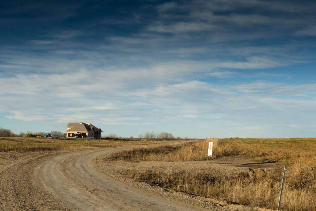 Brylee Estates lot with a new home in the distance